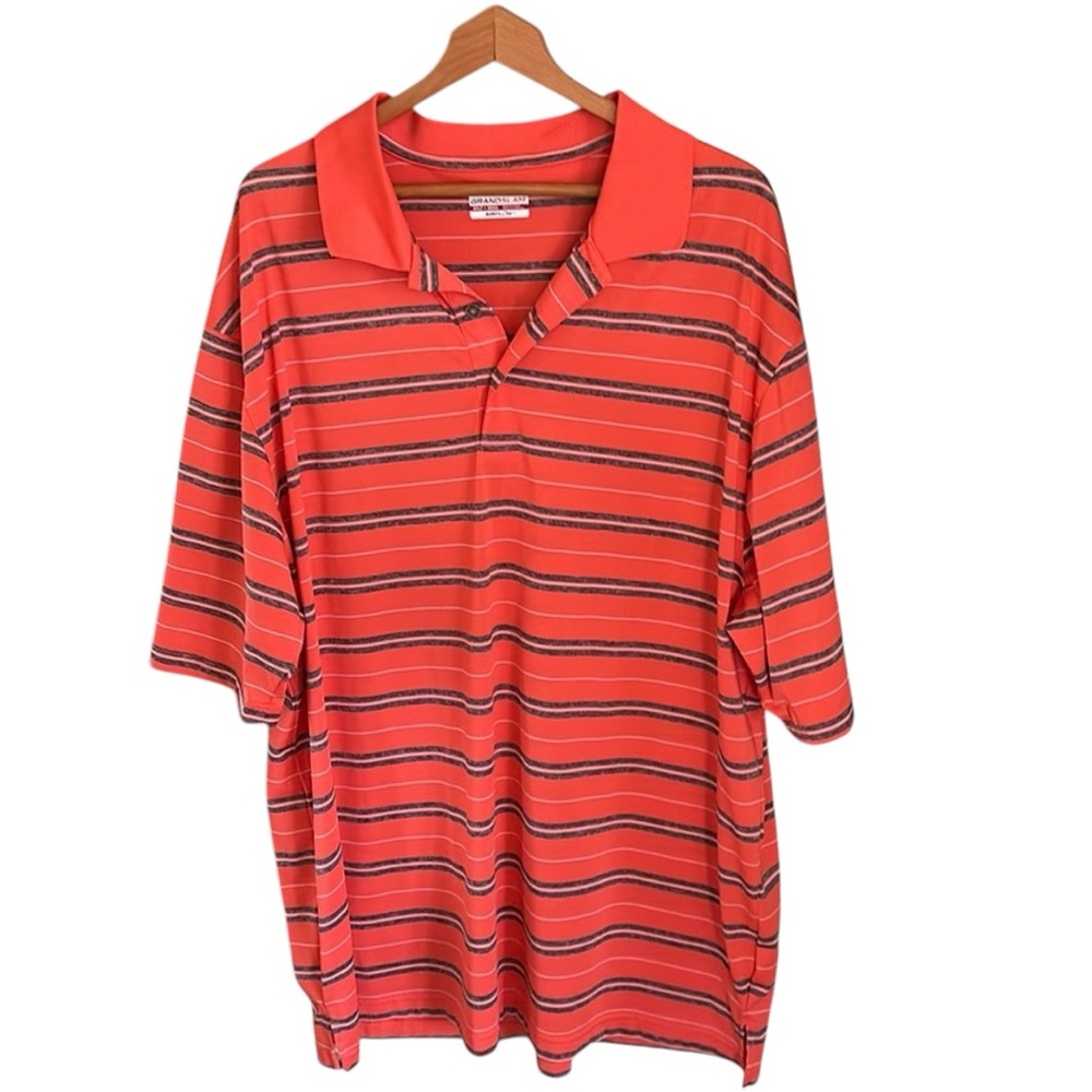 LL74 orange w white gray stripes grand slam 3XLT